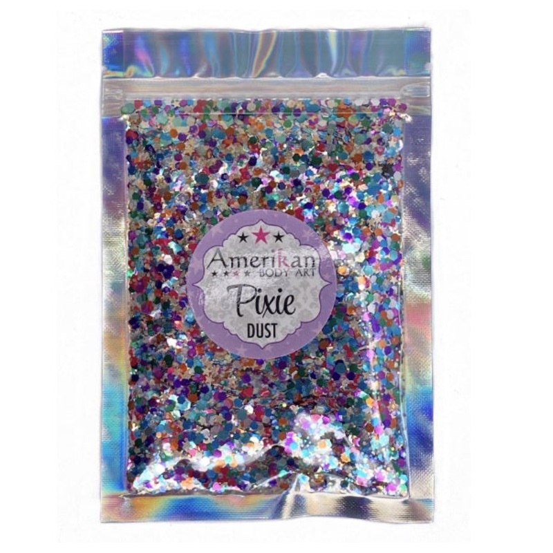 Amerikan Body Art |  LOOSE Chunky Glitter – Rainbow Brite Pixie Dust (1oz Bag)