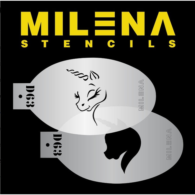 MILENA STENCILS | Face Painting Stencil –  (Precious Unicorn Set)  D63