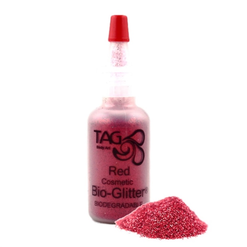 TAG Bio-Glitter | Face Paint Glitter Poof – Red (15ml)