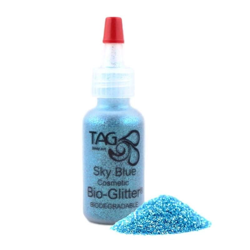 TAG Bio-Glitter | Face Paint Glitter Poof – Sky Blue (15ml)