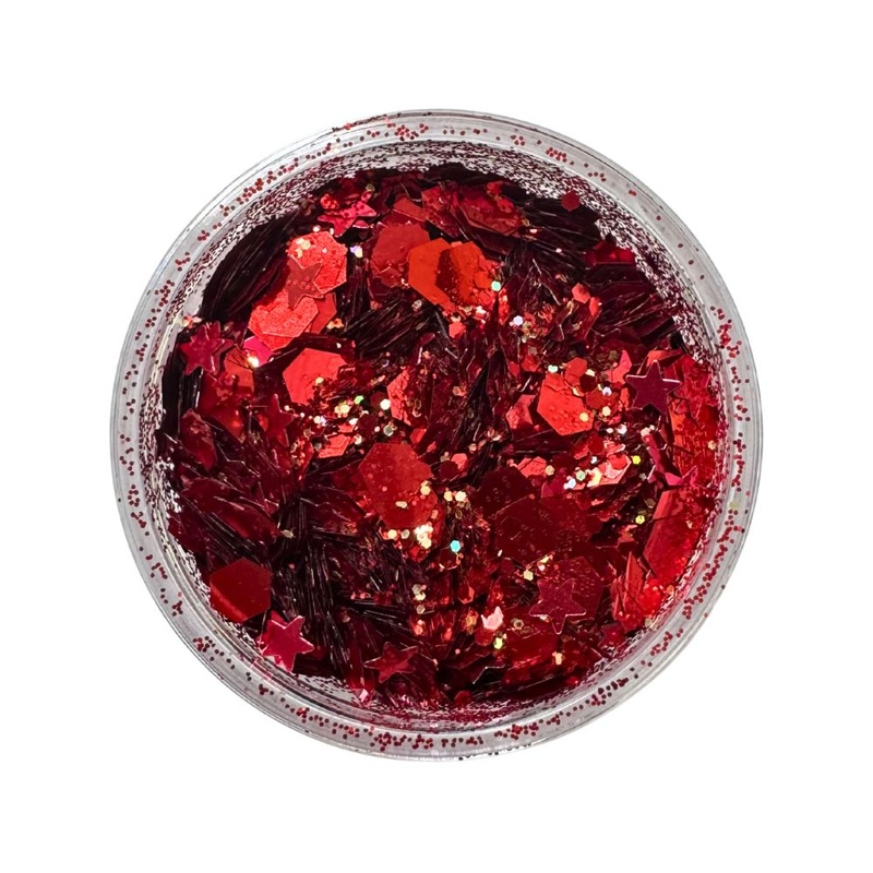 VIVID Glitter | LOOSE Chunky Hair and Body Glitter – Cardinal (7.5gr)