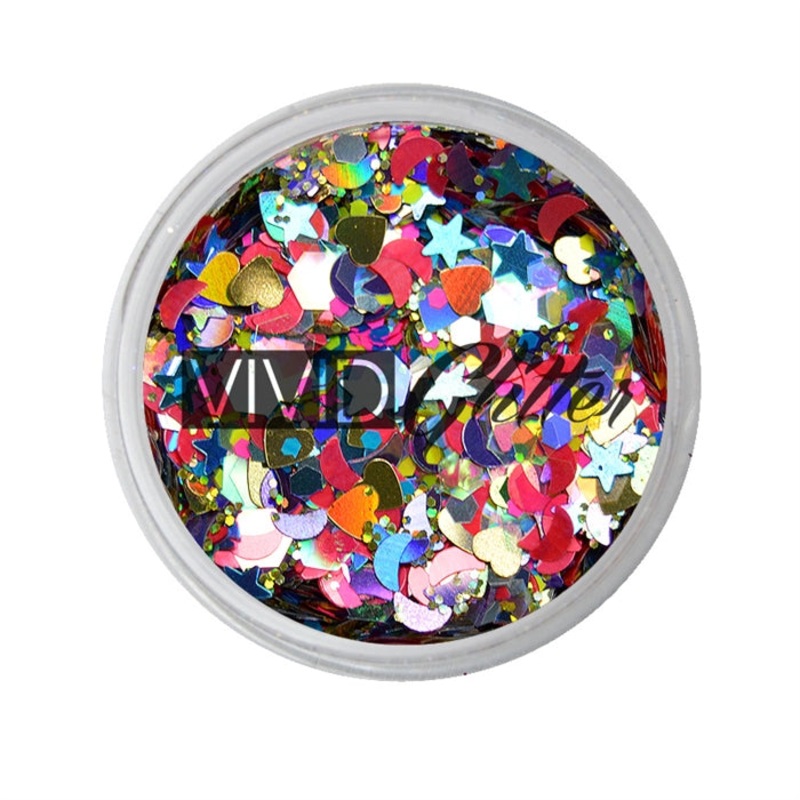 VIVID Glitter | LOOSE Chunky Hair and Body Glitter – Festivity (7.5gr)