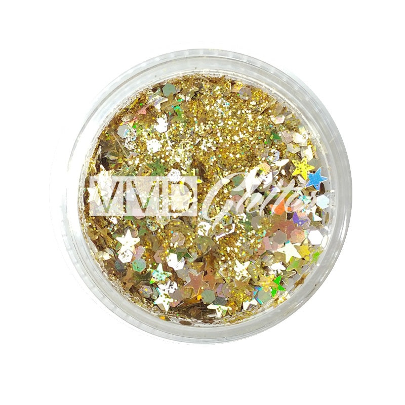 VIVID Glitter | LOOSE Chunky Hair and Body Glitter – Gold Dust (7.5gr)