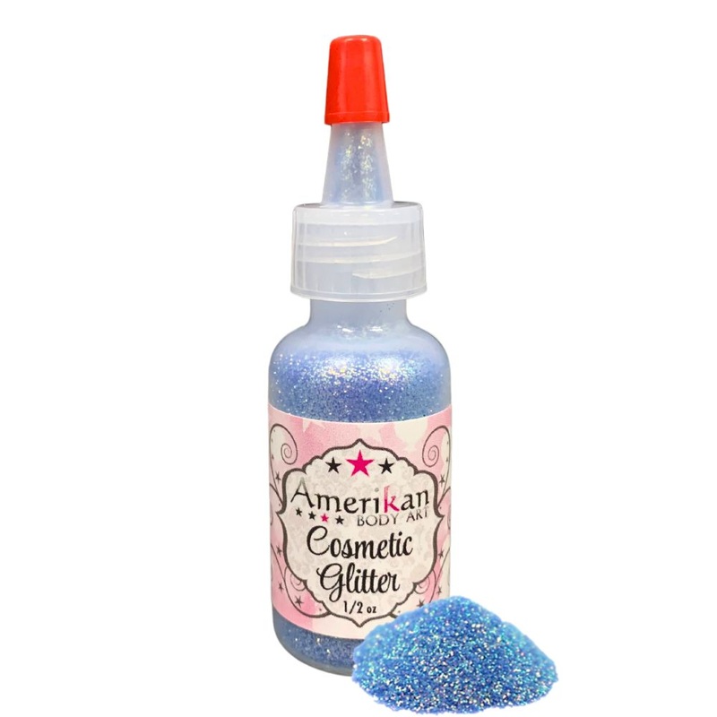 Amerikan Body Art | Face Paint Glitter Poof – Holographic Mystic Periwinkle (1/2oz) #34