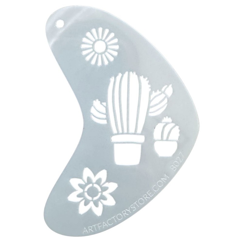 Art Factory – Boomerang Face Painting Stencil – Cactus (B027)