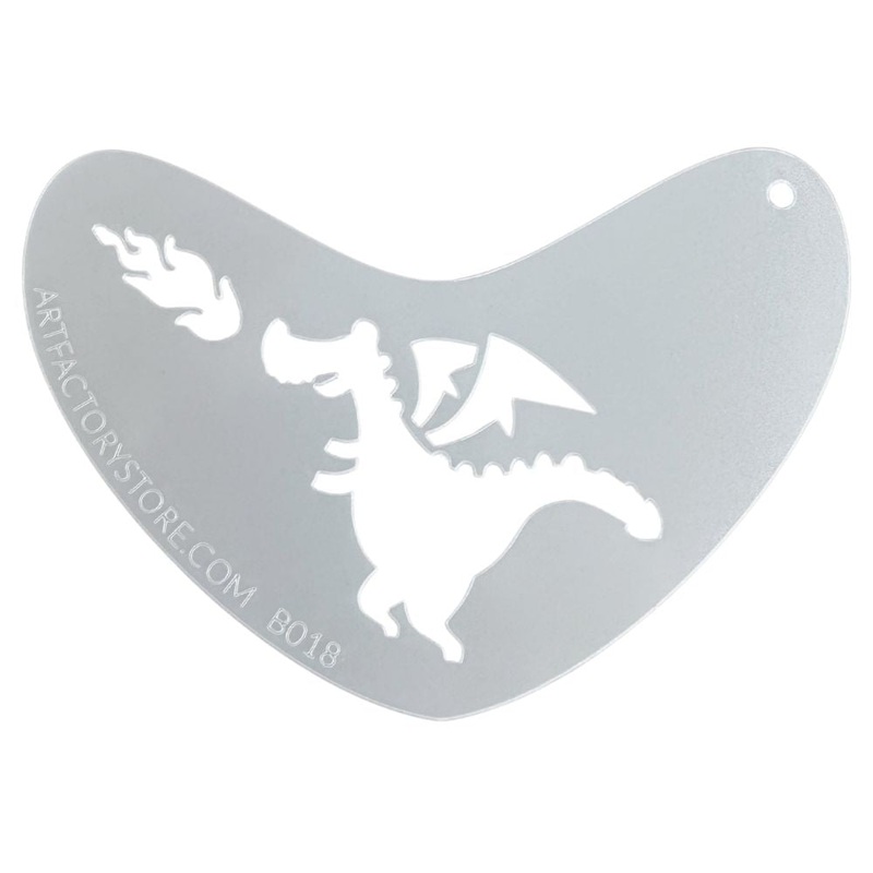 Art Factory | Boomerang Face Painting Stencil – Cute Dragon (B018)