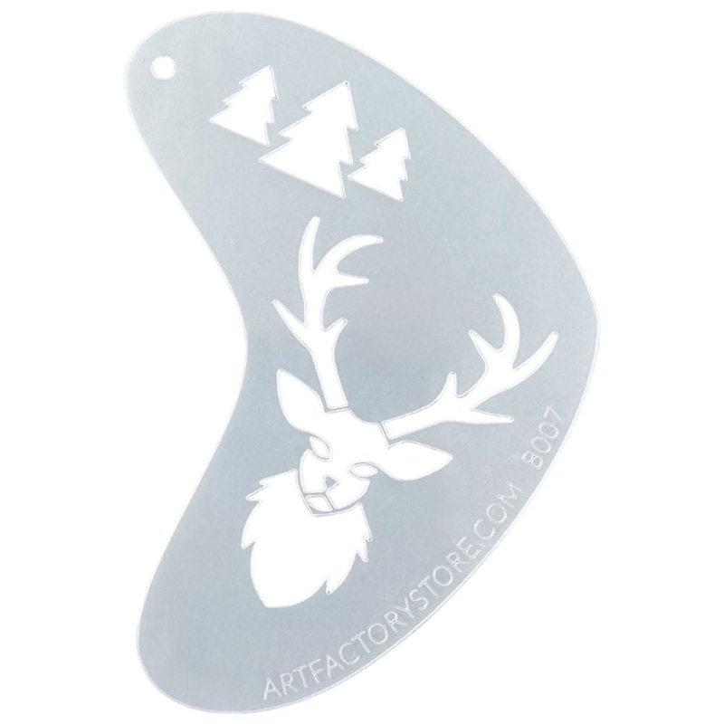 Art Factory | Boomerang Face Painting Stencil – Deer (B007)