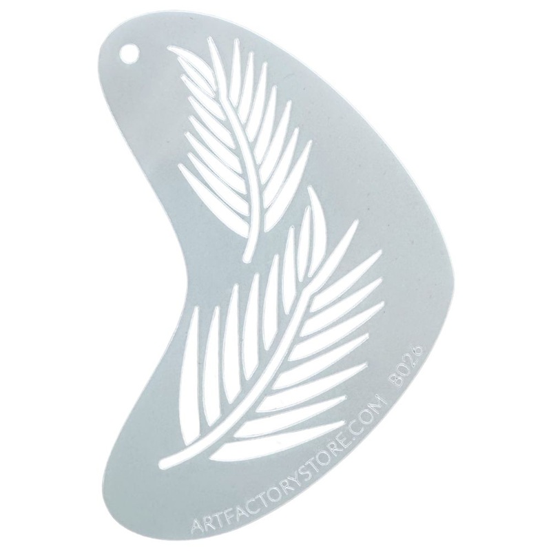 Art Factory – Boomerang Face Painting Stencil – Fern (B026)