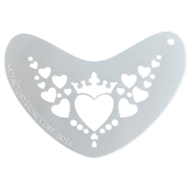 Art Factory – Boomerang Face Painting Stencil – Heart Crown (B016)