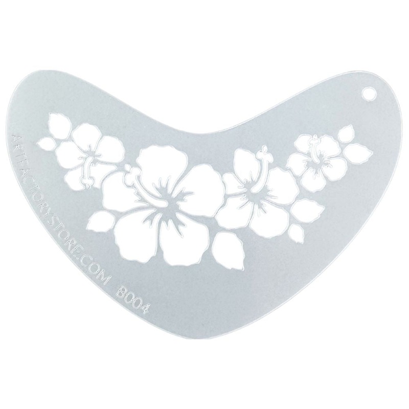 Art Factory – Boomerang Face Painting Stencil – Hibiscus Crown (B004)