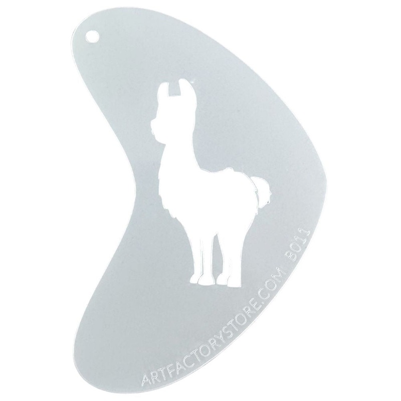 Art Factory – Boomerang Face Painting Stencil – Llama (B011)