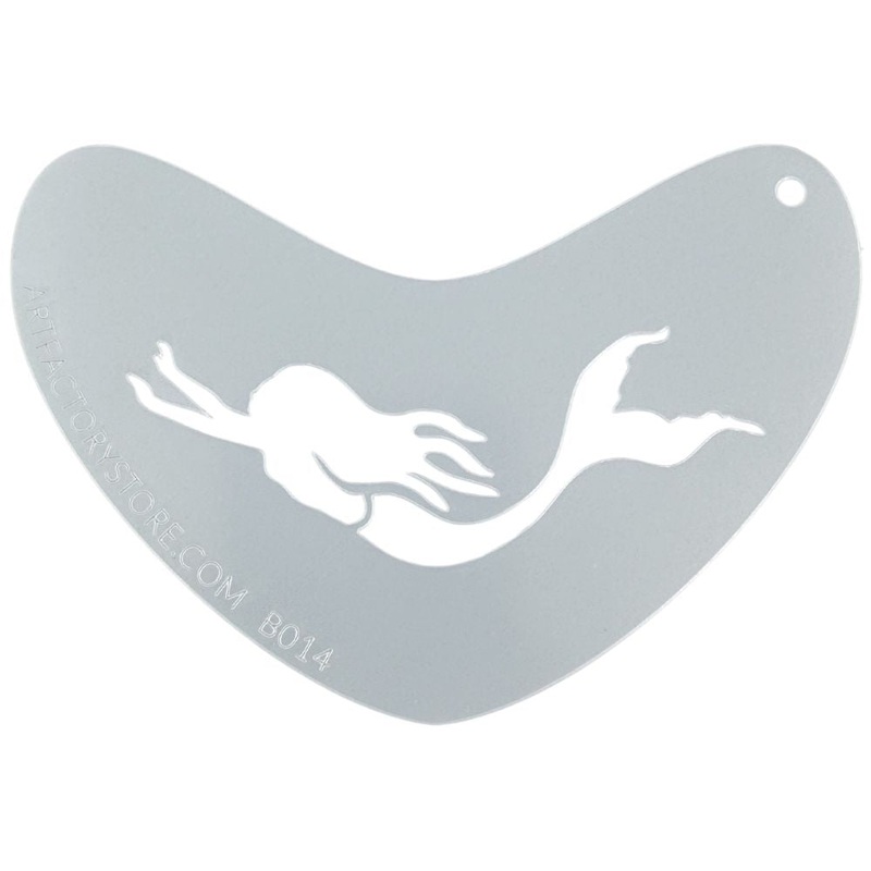 Art Factory – Boomerang Face Painting Stencil – Mermaid Swimming (B014)