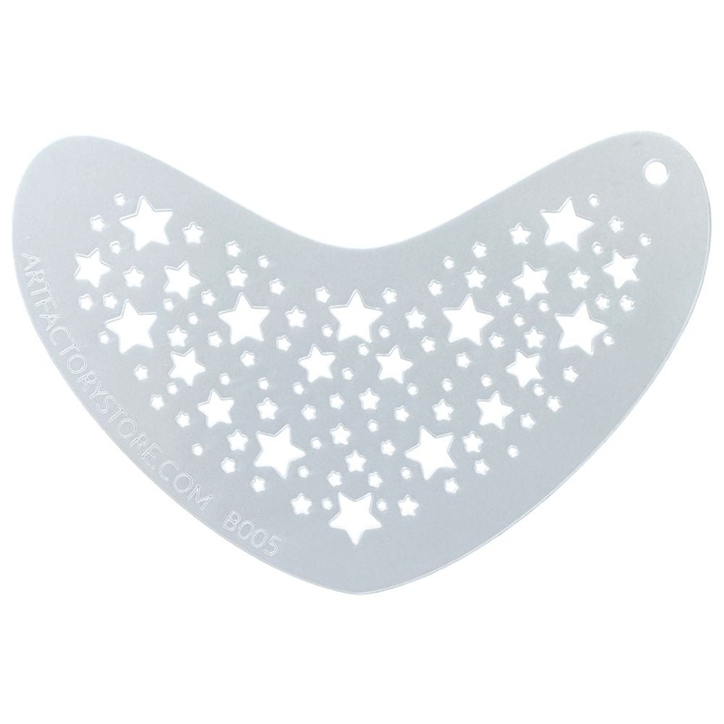 Art Factory | Boomerang Face Painting Stencil – Star Twinkle (B005)