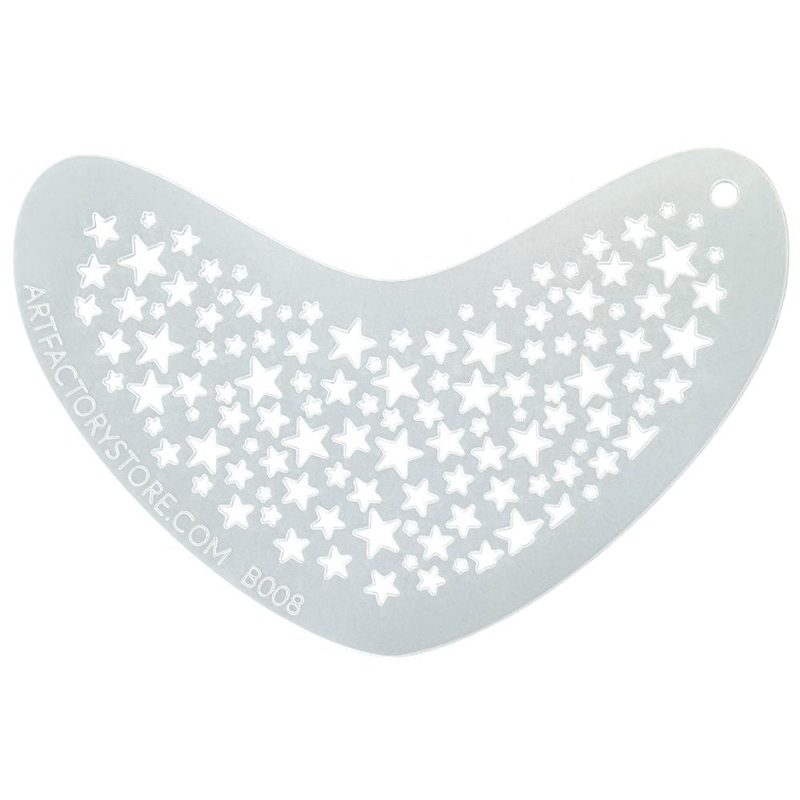 Art Factory | Boomerang Face Painting Stencil – Stars (B008)