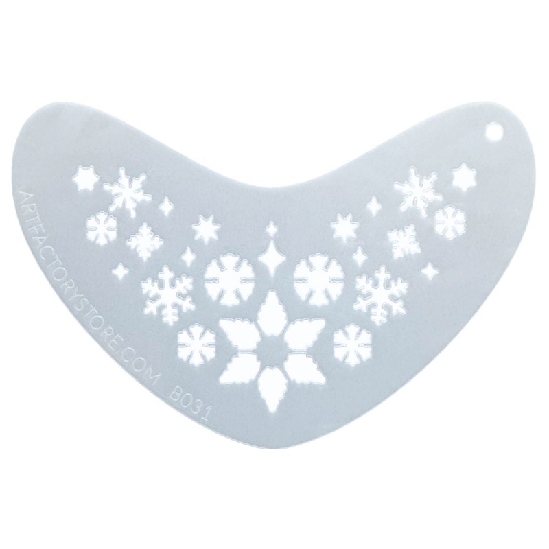 Art Factory | Boomerang Face Painting Stencil – Whimsy Snowflakes (B031)