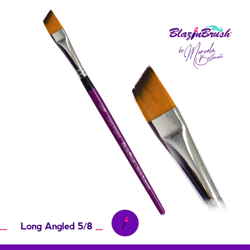 Blazin Face Painting Brush by Marcela Bustamante – 5/8 Long Angle