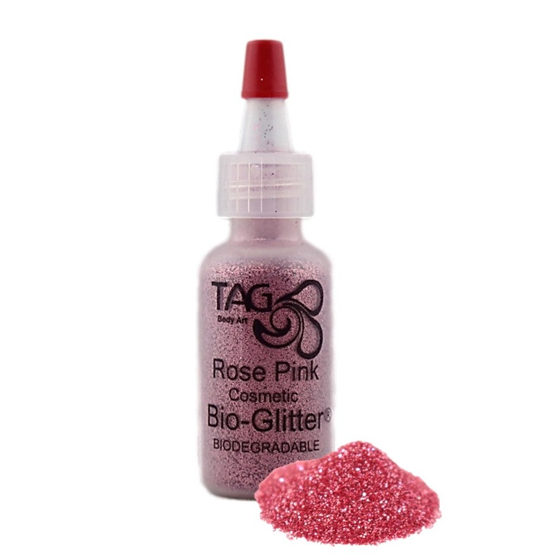 TAG Bio-Glitter | Face Paint Glitter Poof – Rose Pink (15ml)
