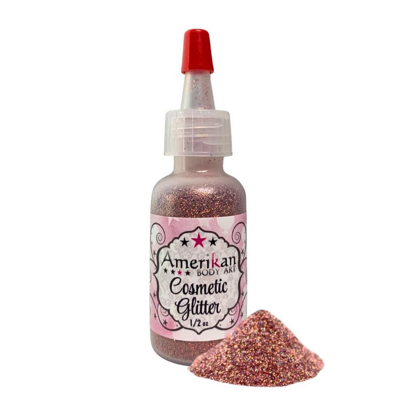 Amerikan Body Art | Face Paint Glitter Poof – Holographic Rose Gold (1/2oz) #35