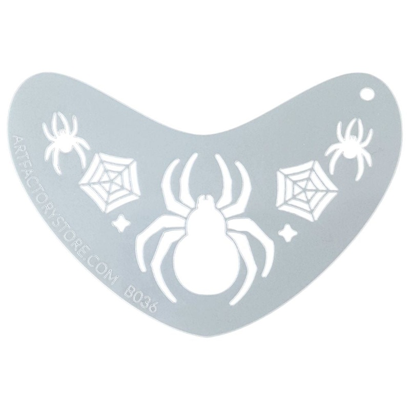 Art Factory | Boomerang Face Painting Stencil – Spider Crown (B036)