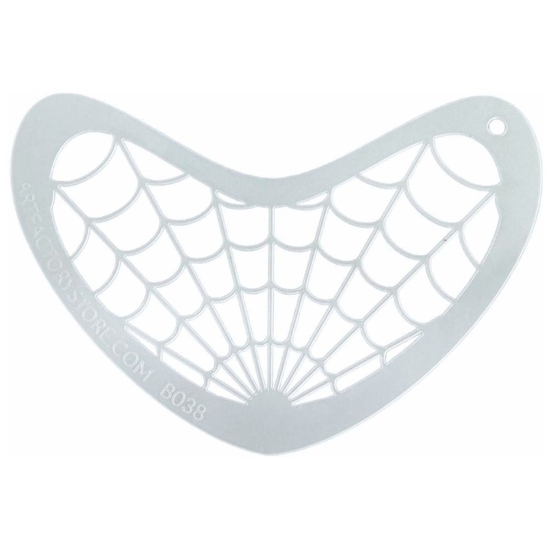 Art Factory | Boomerang Face Painting Stencil – Spiderweb (B038)
