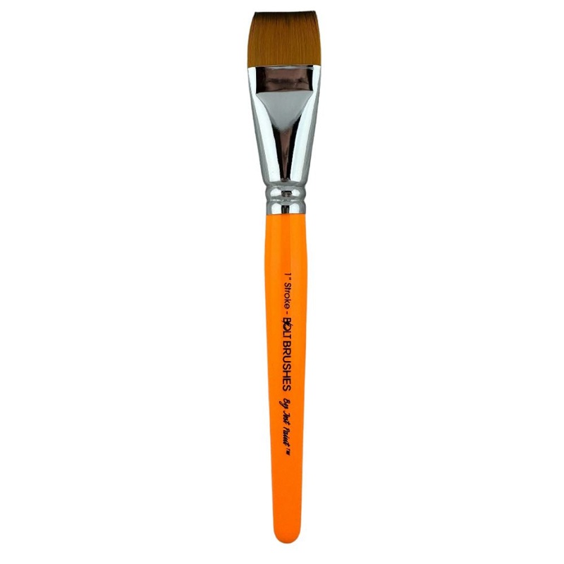 BOLT Face Painting Brushes by Jest Paint – NEW Pointed Handle  – 1 Stroke