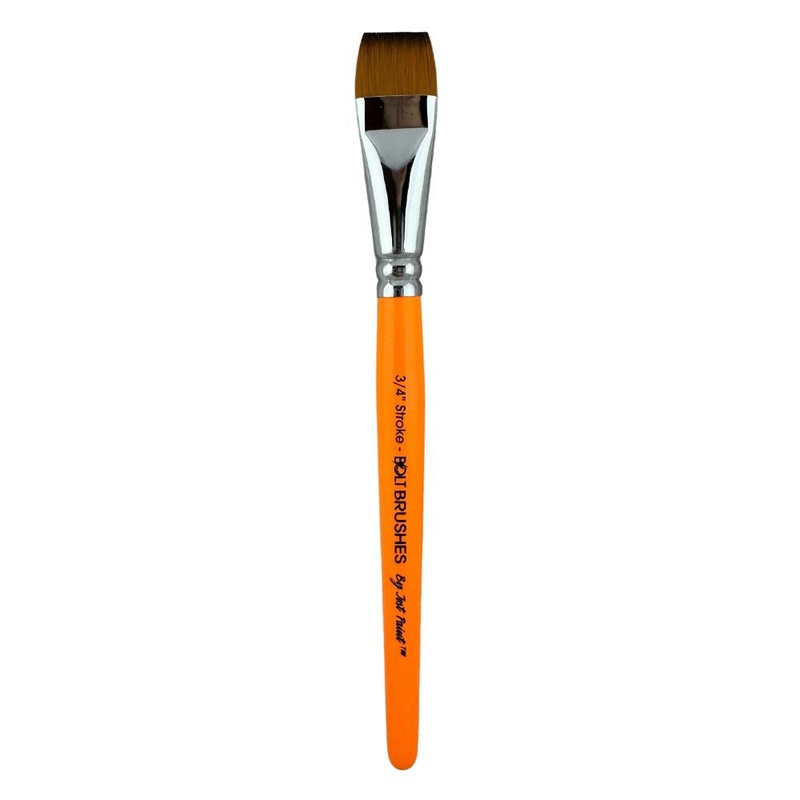 BOLT Face Painting Brushes by Jest Paint – NEW Pointed Handle – 3/4 Stroke