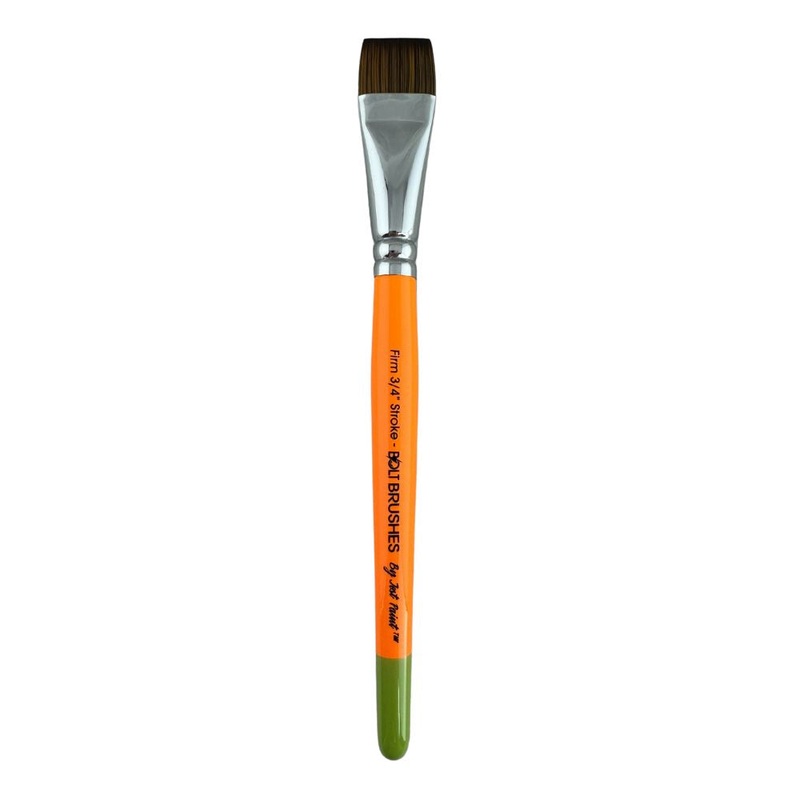 BOLT Face Painting Brushes by Jest Paint – NEW Pointed Handle – FIRM 3/4 Stroke