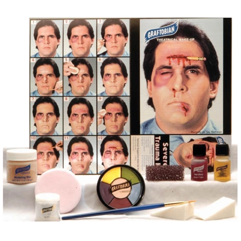 Graftobian | Special Effects Professional Make Up Kit – 10 Piece SEVERE TRAUMA KIT