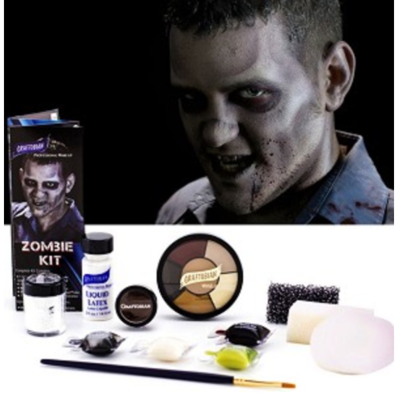 Graftobian | Special Effects Professional Make Up Kit – 13 Piece ZOMBIE KIT
