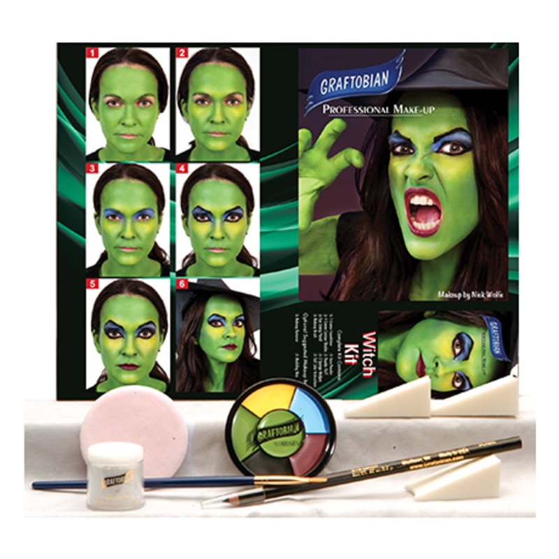 Graftobian | Special FX Professional Make Up Set – 8 Piece WITCH KIT