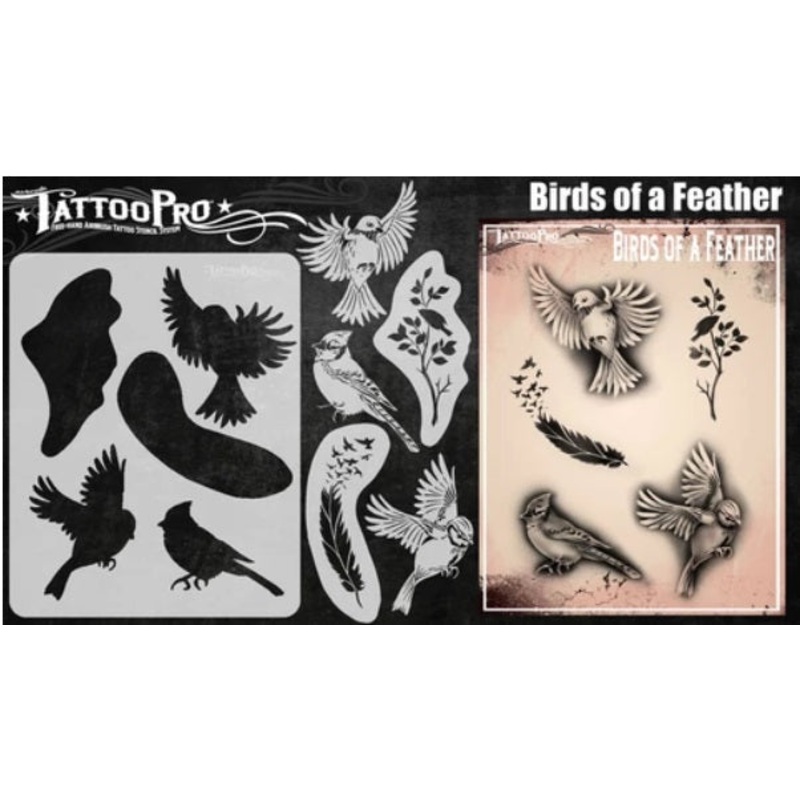 Tattoo Pro 185 | Air Brush Body Painting Stencil – Birds of a Feather