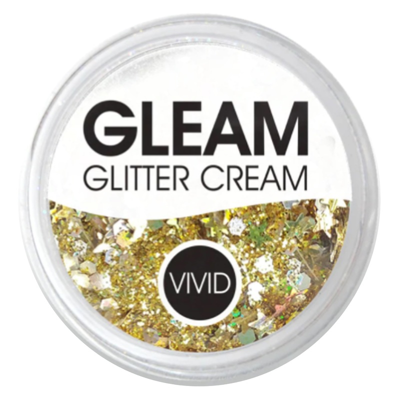 VIVID Glitter |  GLEAM Glitter Cream | Large GOLD DUST (30gr)