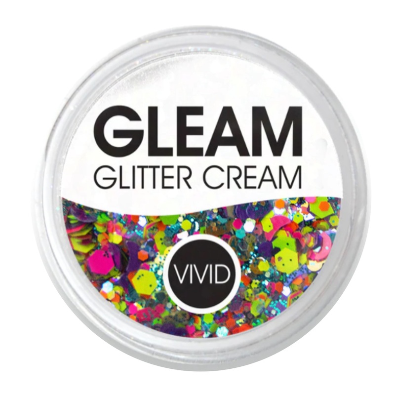 VIVID Glitter |  GLEAM Glitter Cream | Large UV ALOHA (30gr)