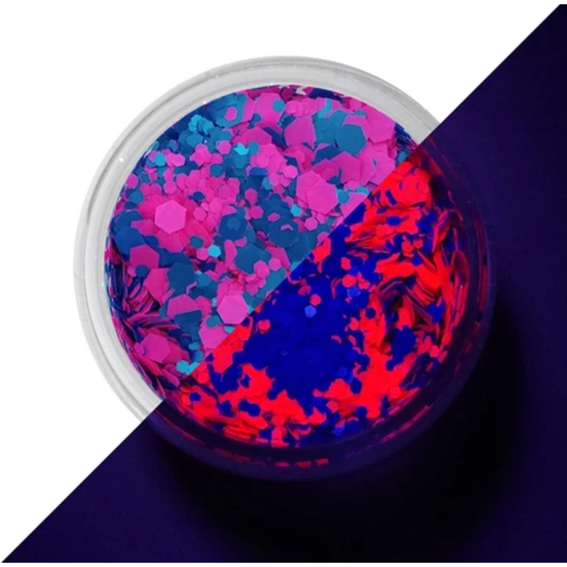 VIVID Glitter | LOOSE Chunky Hair and Body Glitter – UV Gum Nebula (7.5gr)