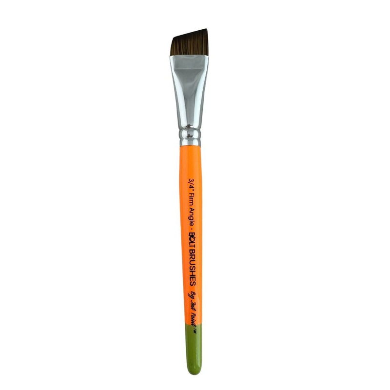 BOLT Face Painting Brushes by Jest Paint – NEW Pointed Handle – FIRM 3/4 Angle