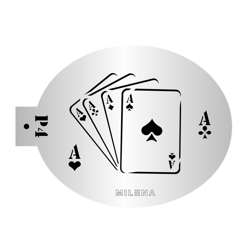 MILENA STENCILS | Face Painting Stencil –  (Ace of Spades)  P4