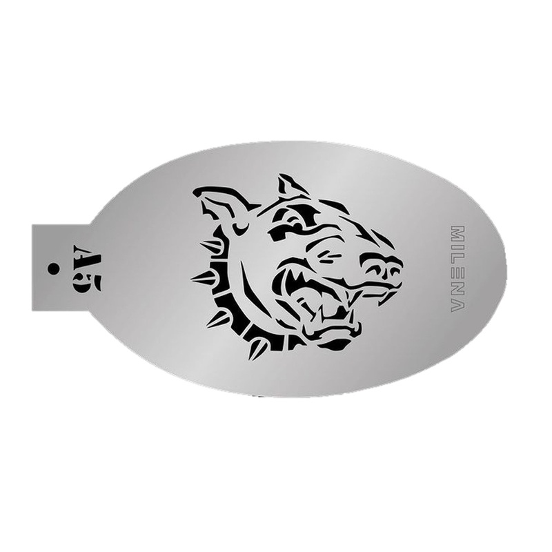 MILENA STENCILS | Face Painting Stencil – (Bull Terrier Dog)  A5