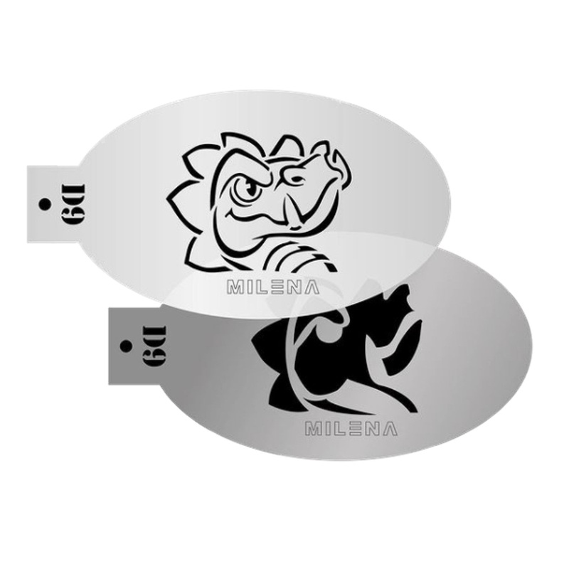 MILENA STENCILS | Face Painting Stencil –  (Cartoon Dragon Stencil Set)  D9