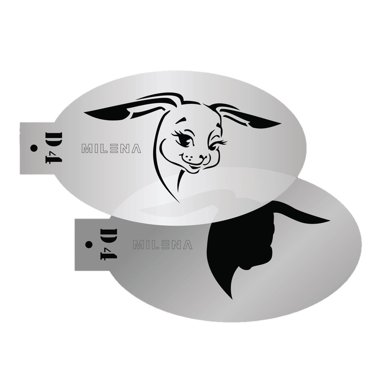 MILENA STENCILS | Face Painting Stencil –  (Cute Bunny Set )  D4