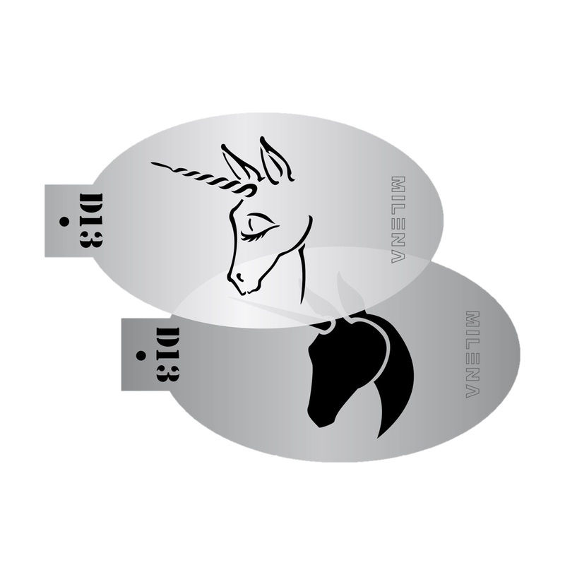 MILENA STENCILS | Face Painting Stencil –  (Dreamy Unicorn Set)  D13