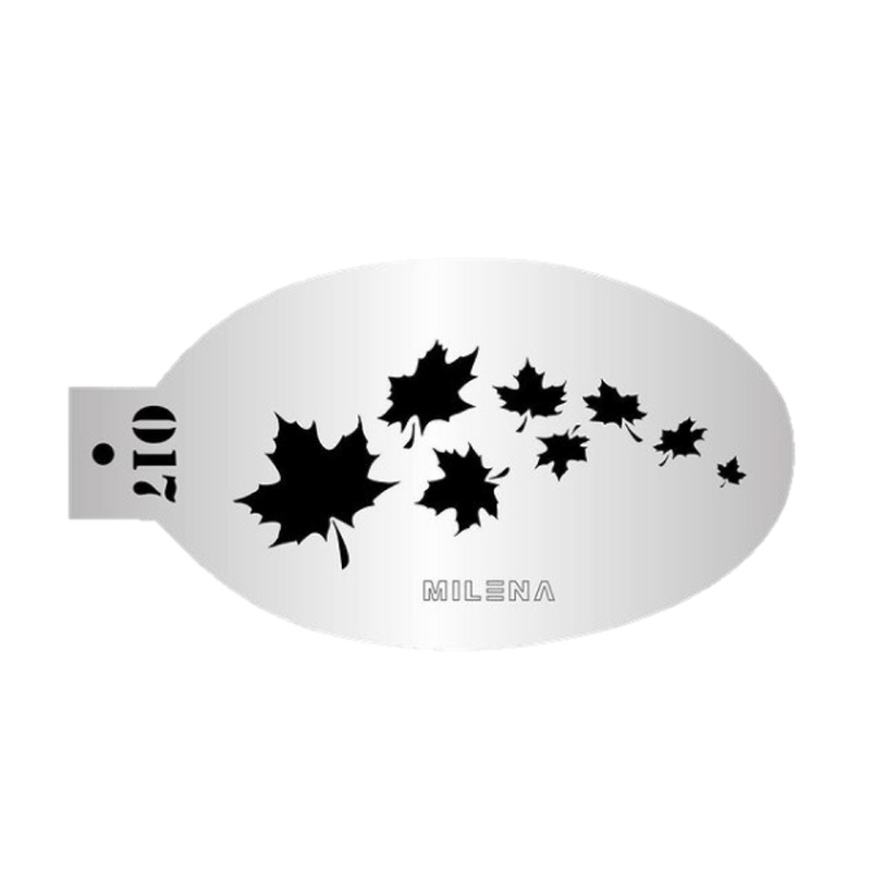 MILENA STENCILS | Face Painting Stencil –  (Fall Maple Leaves)  O17