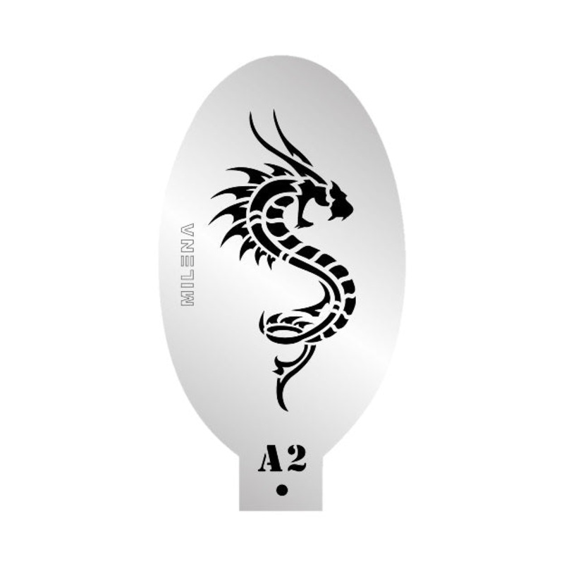MILENA STENCILS | Face Painting Stencil –  (Full Dragon)  A2