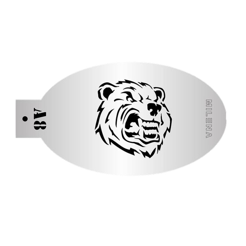 MILENA STENCILS | Face Painting Stencil –  (Grizzly Bear)  A8