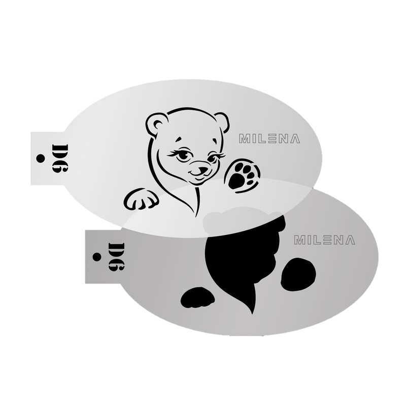 MILENA STENCILS | Face Painting Stencil –  (Polar Bear Set)  D6