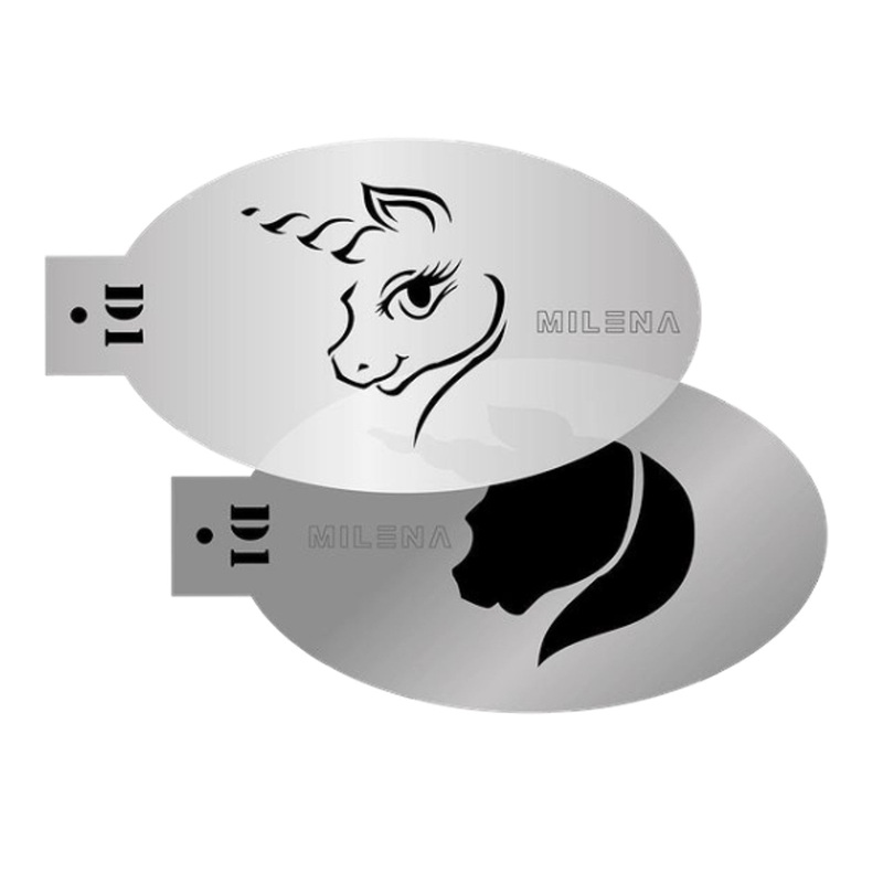 MILENA STENCILS | Face Painting Stencil –  (Profile Unicorn Stencil Set)  D1