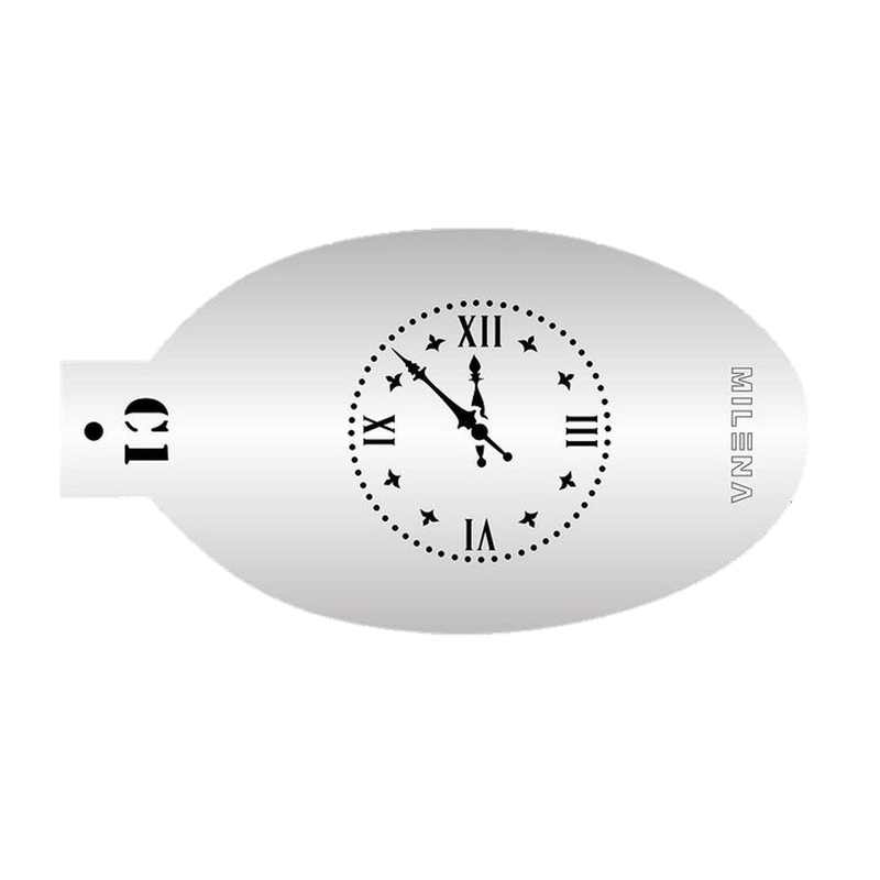 MILENA STENCILS | Face Painting Stencil –  (Small Clock)  C1
