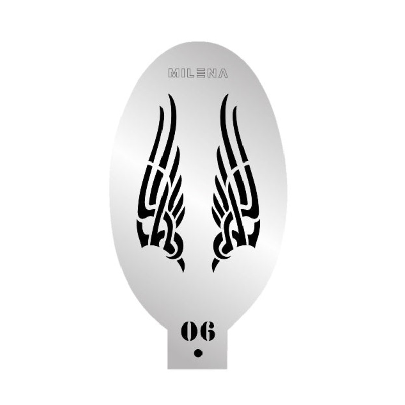 MILENA STENCILS | Face Painting Stencil –  (Soft Tribal Wings)  O6
