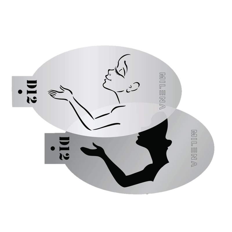 MILENA STENCILS | Face Painting Stencil –  (Sweet Face Making Wish Set )  D12