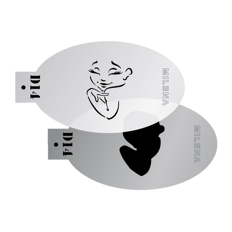 MILENA STENCILS | Face Painting Stencil –  (Sweet Face w/ Dreamy Eyes Set)  D14