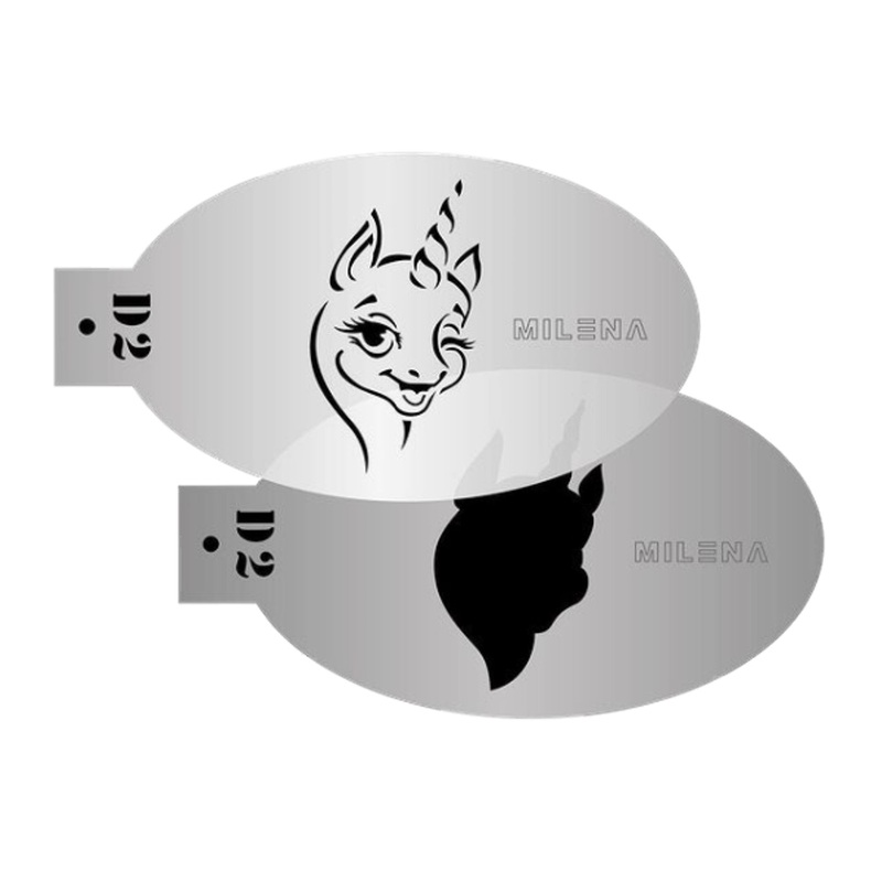 MILENA STENCILS | Face Painting Stencil –  (Winking Unicorn Stencil Set)  D2
